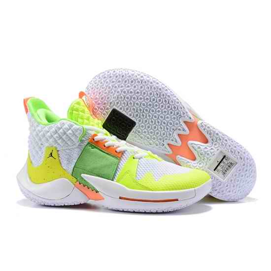 Russell Westbrook II Men Shoes White Light Green